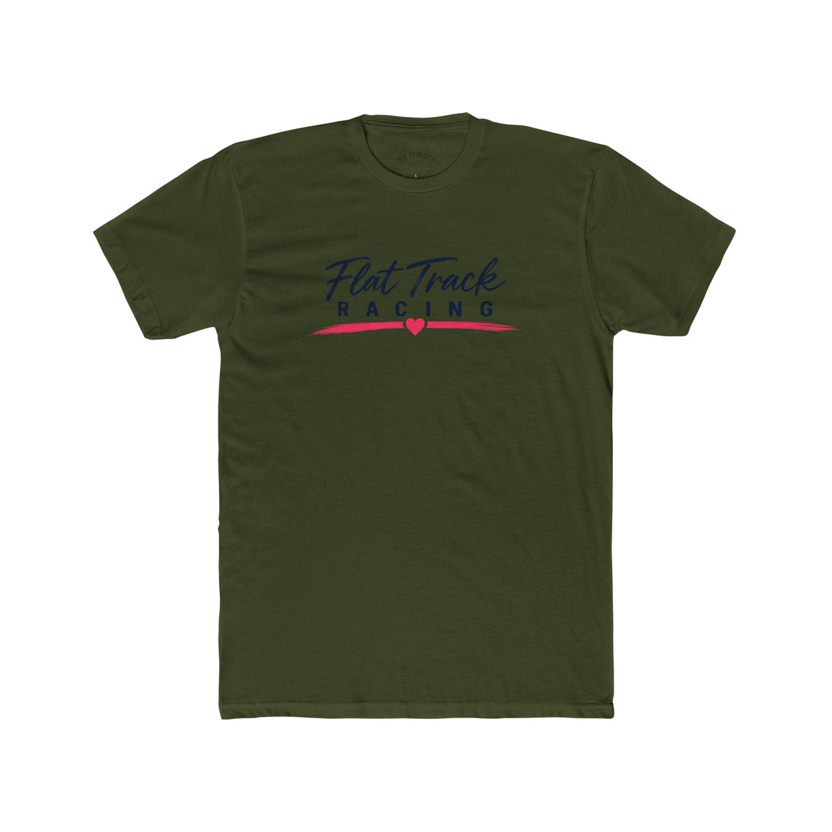 Flat Track Racing Tee — 'Flat Track Racing' Script Front & 'Good Friends, Fast Bikes...' Back