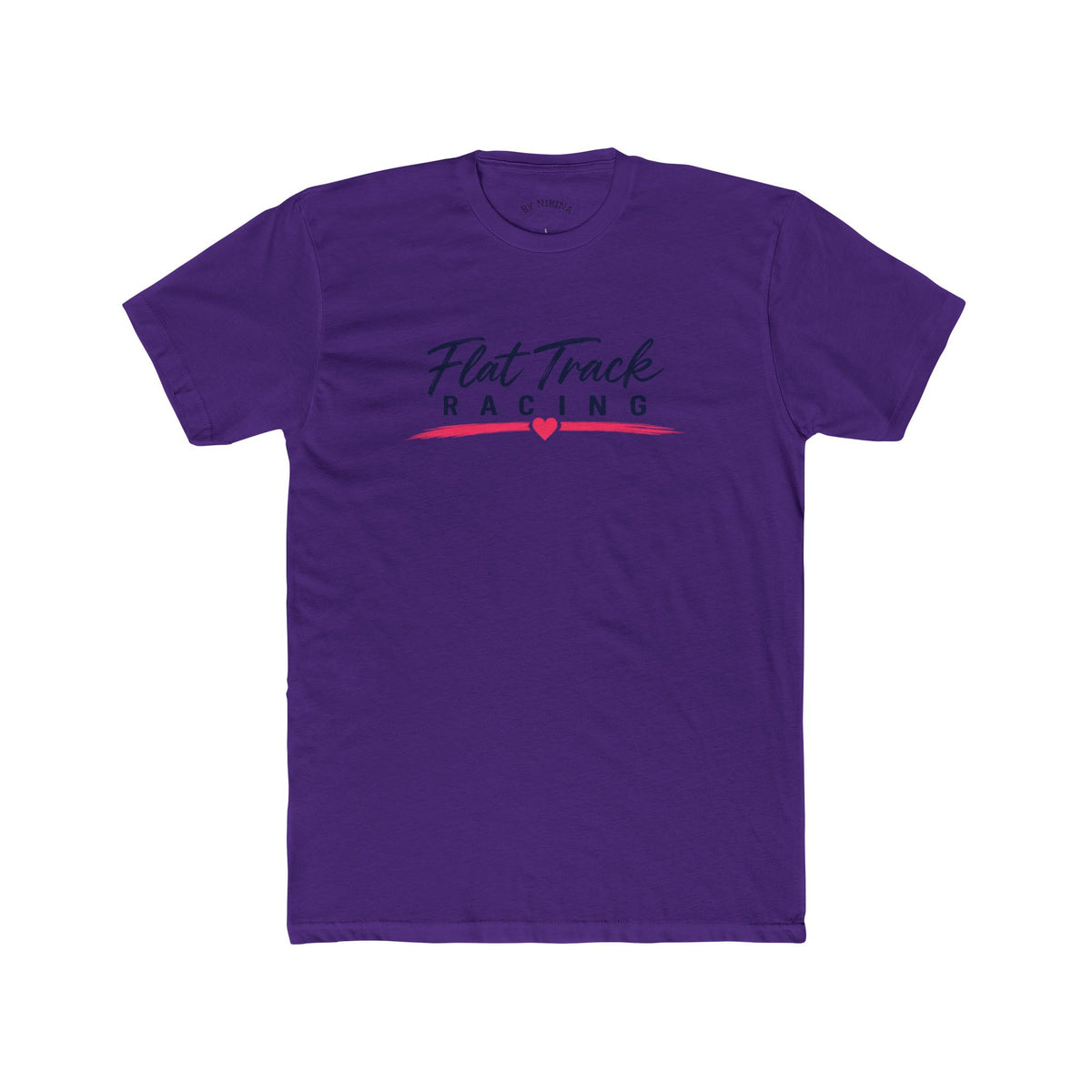 Flat Track Racing Tee — 'Flat Track Racing' Script Front & 'Good Friends, Fast Bikes...' Back