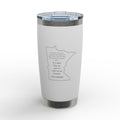 Minnesota Engraved 20oz Tumbler – State Outline Travel Mug with Inspirational Quote