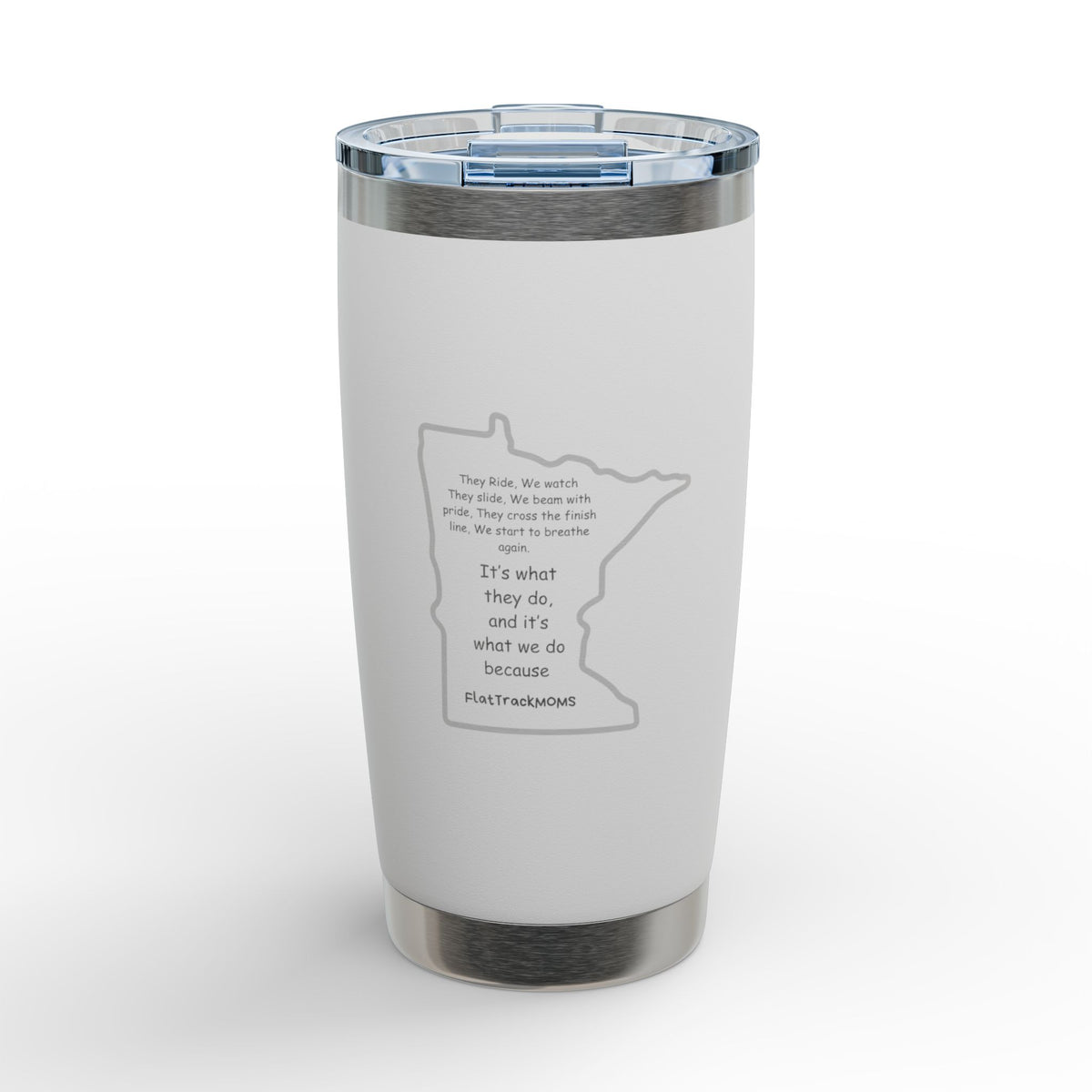 Minnesota Engraved 20oz Tumbler – State Outline Travel Mug with Inspirational Quote