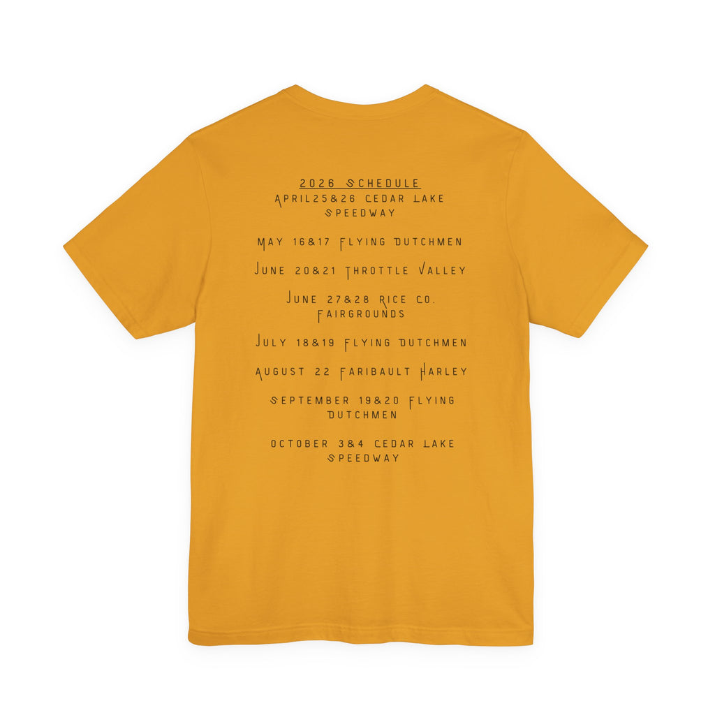Minnesota Hot Mom's Tee — 2026 Racing Schedule Back Print T‑Shirt