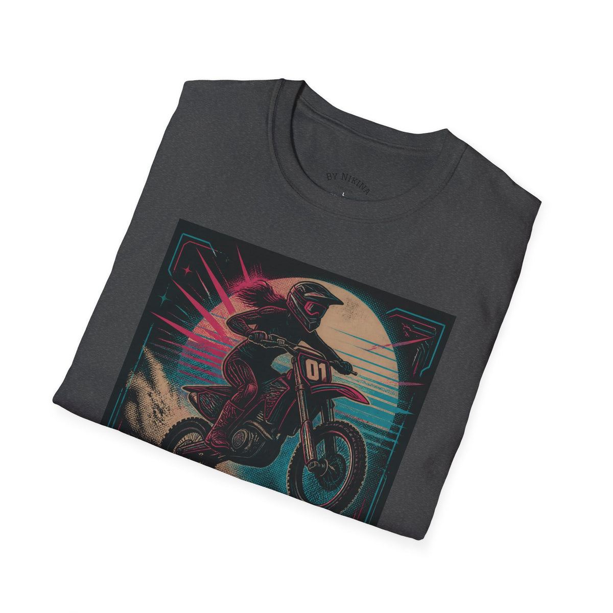 T-Shirt — "Hot Moms Race" Retro Motorcycle Vintage Graphic Tee
