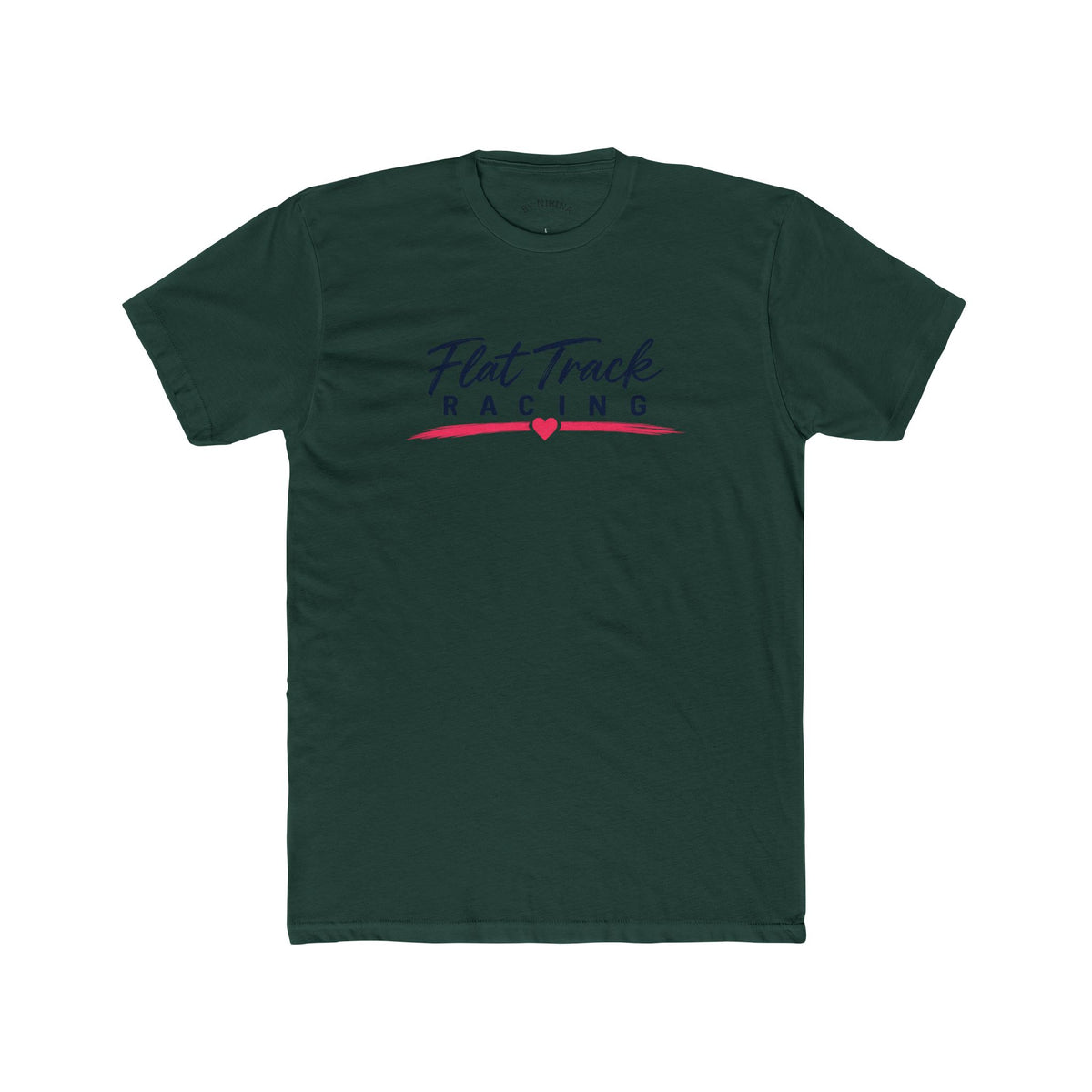 Flat Track Racing Tee — 'Flat Track Racing' Script Front & 'Good Friends, Fast Bikes...' Back